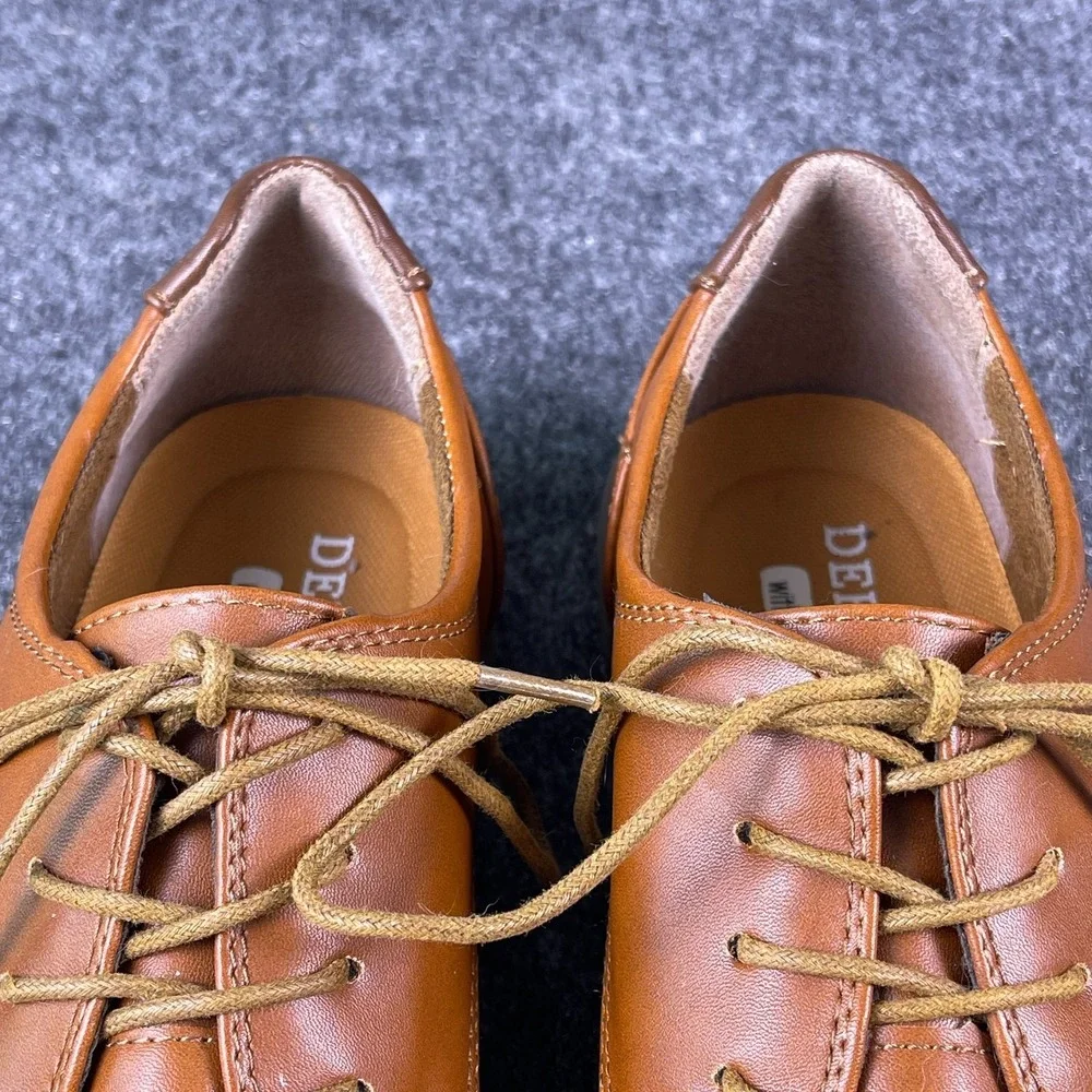 Deer Stags Oakland Mens 10.5M Tan Casual Oxford Shoes Faux Leather Comfort
